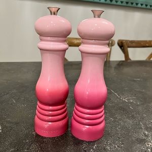 Pink Le Creuset Salt Pepper Mill Set